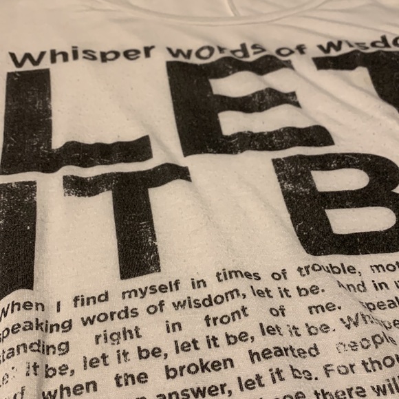Let it be lyrics tee - Picture 2 of 4
